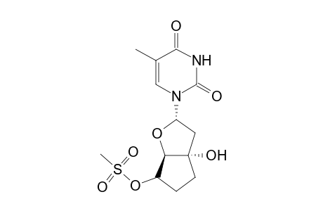 1-[2'-Deoxy-5'-O-(methylsulfonyl)-3',5'-ethano-.alpha.-D-ribofuranosyl]thymine