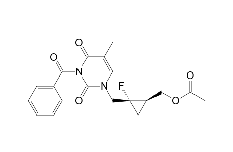 3-Benzoyl-1-{[(cis)-1'-fluoro-2'-(acetoxymethyl)cycloprop-1'-yl]methyl}-thymine