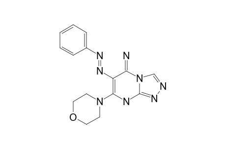 7-MORPHOLINO-6-PHENYLAZO-5-IMINO-5,8-DIHYDRO-1,2,4-TRIAZOLO-[4,3-A]-PYRIMIDINE