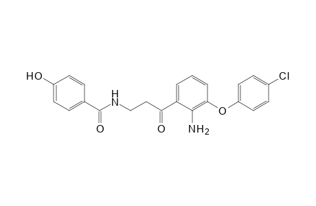 N-(3-(2-Amino-3-(4-chlorophenoxy)phenyl)-3-oxopropyl)-4-hydroxybenzamide