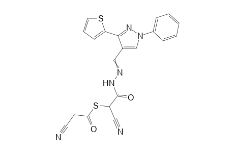S-(1-Cyano-2-oxo-2-(2-((1-phenyl-3-(thiophen-2-yl)-1H-pyrazol-4-yl)methylene)-hydrazinyl)ethyl)2-cyanoethanethioate
