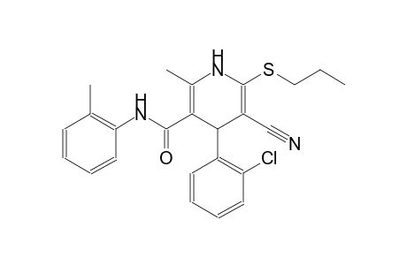 3-pyridinecarboxamide, 4-(2-chlorophenyl)-5-cyano-1,4-dihydro-2-methyl-N-(2-methylphenyl)-6-(propylthio)-