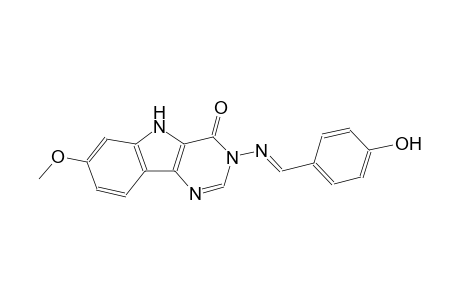 3-{[(E)-(4-hydroxyphenyl)methylidene]amino}-7-methoxy-3,5-dihydro-4H-pyrimido[5,4-b]indol-4-one