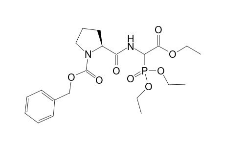 Ethyl 2-[(S)-2-(1-benzyloxycarbonylpyrrolidin-2-yl)carbonyl]amio-2-(diethoxyphosphoryl)acetate