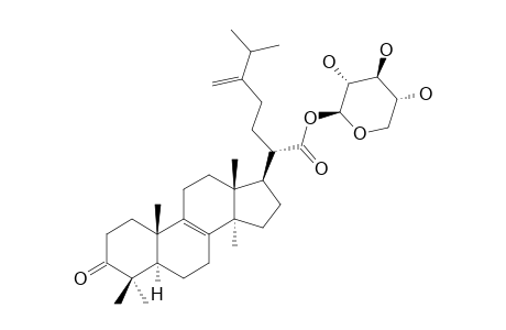 FOMITOSIDE-D;3-OXOLANOST-8,24(31)-DIEN-21-OIC-ACID-21-O-BETA-D-XYLOPYRANOSIDE