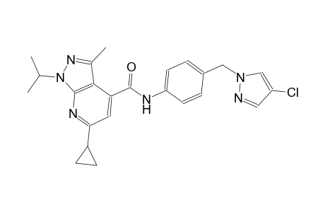 N-{4-[(4-chloro-1H-pyrazol-1-yl)methyl]phenyl}-6-cyclopropyl-1-isopropyl-3-methyl-1H-pyrazolo[3,4-b]pyridine-4-carboxamide