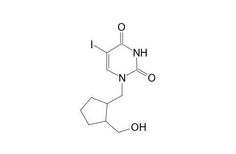 1-[[2-(hydroxymethyl)cyclopentyl]methyl]-5-iodanyl-pyrimidine-2,4-dione