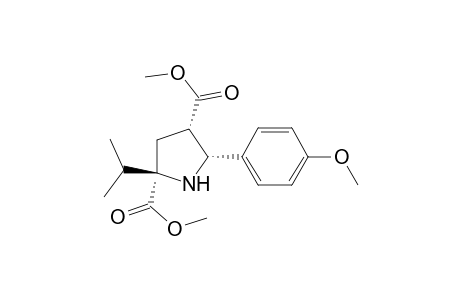 2,4-Pyrrolidinedicarboxylic acid, 5-(4-methoxyphenyl)-2-(1-methylethyl)-, dimethyl ester, (2.alpha.,4.beta.,5.alpha.)-(.+-.)-