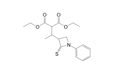 Diethyl 2-[1'-(1"-phenyl-2"-thioxo-3"-azetidinyl)ethyl]malonate