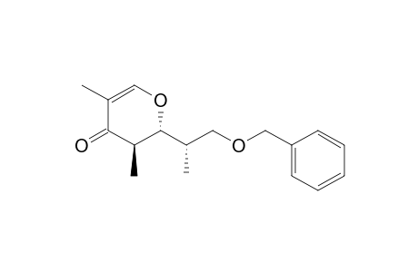 (2R*,3R*,1'S*)-2-(2'-(Benzyloxy)-1'-methylethyl)-3,5-dimethyl-2,3-dihydro-4H-pyran-4-one