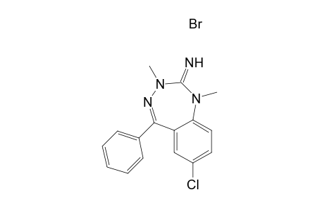 7-Chloro-1,3-dimethyl-5-phenyl-2-imino-1,3-dihydro-2H-1,3,4-benzotriazepine Hydrobromide