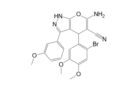 6-amino-4-(2-bromo-4,5-dimethoxyphenyl)-3-(3-methoxyphenyl)-1,4-dihydropyrano[2,3-c]pyrazole-5-carbonitrile