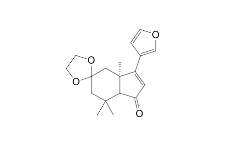 (3a'R*,7a'S*)-3'-(Furan-3-yl)-3a',7',7'-trimethyl-3a',6',7',7a'-tetrahydrospiro[1,3]dioxolane-2,5'-inden]-1'(6'H)-one