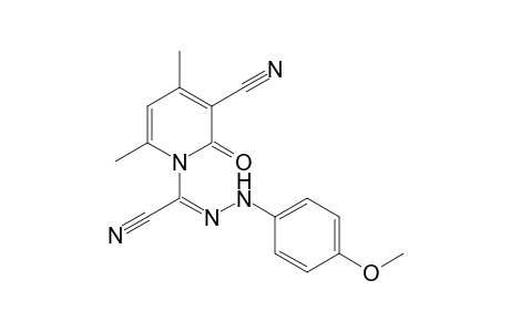 3-Cyano-1-((2-p-methoxyphenylhydrazono)cyanomethyl)-4,6-dimethyl-2-pyridone