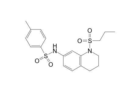 4-Methyl-N-(1-(propylsulfonyl)-1,2,3,4-tetrahydroquinolin-7-yl)benzenesulfonamide