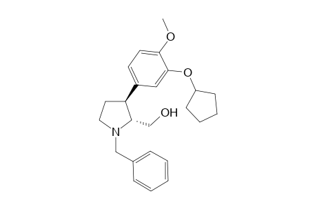 (2R,3S)-1-Benzyl-3-(3-cyclopentyloxy-4-methoxyphenyl)prolinol