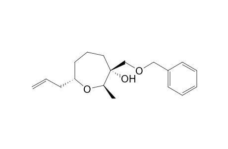 (2R*,3R*,7S*)-3-Benzyloxymethyl-3-hydroxy-2-methyl-7-(2'-propenyl)oxepane