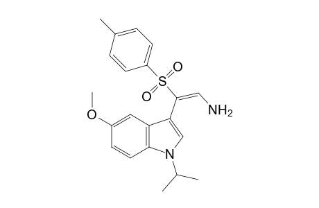 (E)-2-(1-isopropyl-5-methoxy-indol-3-yl)-2-(p-tolylsulfonyl)ethenamine