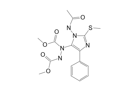 1-ACETAMINO-5-(1,2-DIMETHOXYCARBONYL)-HYDRAZINO-2-METHYLTHIO-4-PHENYL-IH-IMIDAZOLE