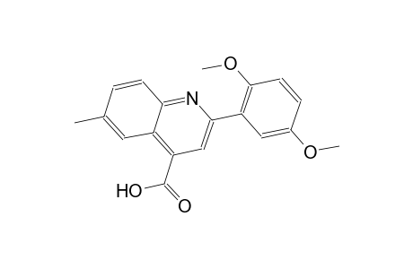 2-(2,5-dimethoxyphenyl)-6-methyl-4-quinolinecarboxylic acid