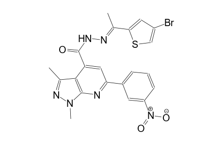 N'-[(E)-1-(4-bromo-2-thienyl)ethylidene]-1,3-dimethyl-6-(3-nitrophenyl)-1H-pyrazolo[3,4-b]pyridine-4-carbohydrazide