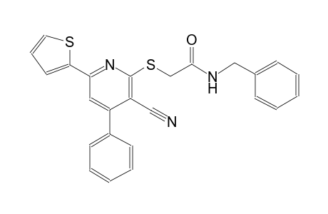 acetamide, 2-[[3-cyano-4-phenyl-6-(2-thienyl)-2-pyridinyl]thio]-N-(phenylmethyl)-