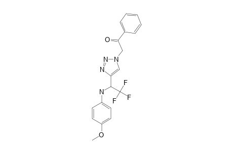 2-[4-[1-(4-METHOXYPHENYLAMINO)-2,2,2-TRIFLUOROETHYL]-1H-1,2,3-TRIAZOL-1-YL]-1-PHENYL-ETHANONE