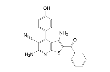 3,6-Diamino-4-(4-hydroxyphenyl)-2-(phenylcarbonyl)thieno[2,3-b]pyridine-5-carbonitrile