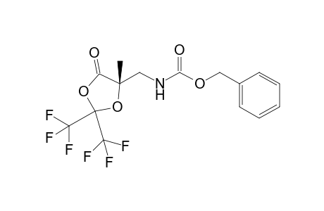 (phenylmethyl) N-[[(4S)-4-methyl-5-oxidanylidene-2,2-bis(trifluoromethyl)-1,3-dioxolan-4-yl]methyl]carbamate