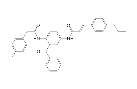 (E)-N-[3-Benzoyl-4-(2-p-tolyl-acetylamino)-phenyl]-4-propylcinnamoyl Amide
