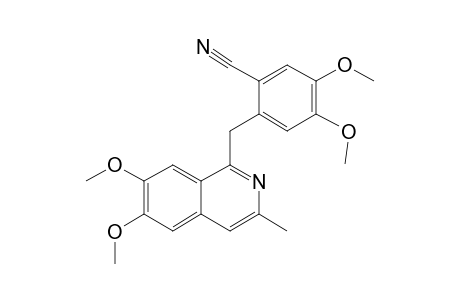 2-(6,7-DIMETHOXY-3-METHYLISOQUINOLIN-1-YLMETHYL)-4,5-DIMETHOXYBENZONITRILE