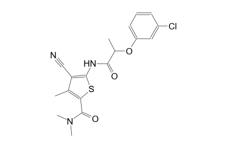 5-{[2-(3-chlorophenoxy)propanoyl]amino}-4-cyano-N,N,3-trimethyl-2-thiophenecarboxamide