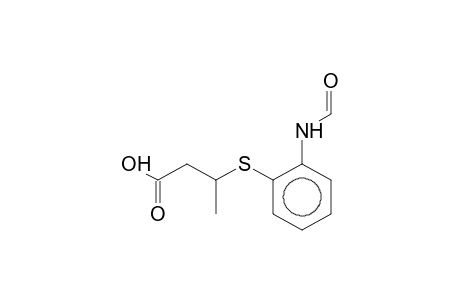 Butanoic acid, 3-[(2-formyl)aminophenyl)sulfanyl]