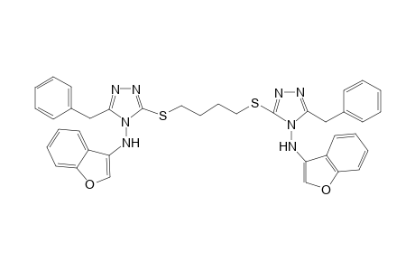 1,4-Bis{4-(benzo[b]furan-3-yl)amino-5-benzyl-1,2,4-triazol-3-ylsulfanyl}butane