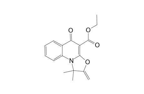 1,1-DIMETHYL-2-METHYLEN-4-CARBETHOXY-OXAZOLO-[3,2-A]-CHINOLIN-5-ON
