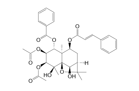 (1R,2S,3S,4S,5S,6R,7R,9S,10R)-2,3-Diacetoxy-1-benzoyloxy-9-trans-cinnamoyloxy-4,6-dihydroxydihydro-.beta.-agarofuran