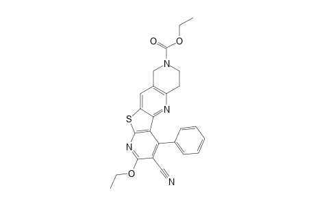 3-Cyano-2-ethoxy-8-ethoxycarbonyl-4-phenyl-6,7,8,9-tetrahydropyrido[3',2':4,5]thieno[3,2-b]-1,6-naphthyridine