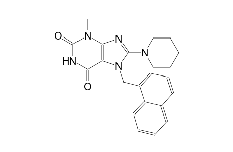 3-methyl-7-(1-naphthylmethyl)-8-(1-piperidinyl)-3,7-dihydro-1H-purine-2,6-dione