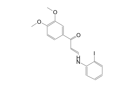 (2E)-1-(3,4-dimethoxyphenyl)-3-(2-iodoanilino)-2-propen-1-one