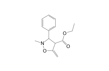 4-Isoxazolidinecarboxylic acid, 2-methyl-5-methylene-3-phenyl-, ethyl ester