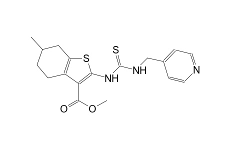 methyl 6-methyl-2-({[(4-pyridinylmethyl)amino]carbothioyl}amino)-4,5,6,7-tetrahydro-1-benzothiophene-3-carboxylate