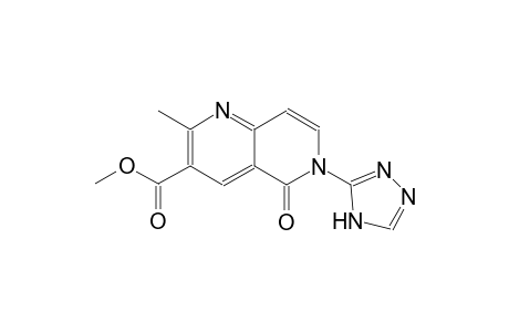 1,6-naphthyridine-3-carboxylic acid, 5,6-dihydro-2-methyl-5-oxo-6-(4H-1,2,4-triazol-3-yl)-, methyl ester