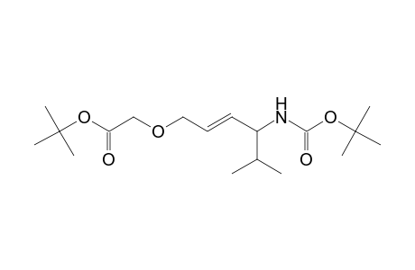 3-Oxanon-(5E)-enoic acid, 7-[(t-butoxycarbonyl)amino]-8-methyl-, t-butyl ester