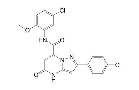 N-(5-Chloro-2-methoxyphenyl)-2-(4-chlorophenyl)-5-oxo-4,5,6,7-tetrahydropyrazolo[1,5-a]pyrimidine-7-carboxamide