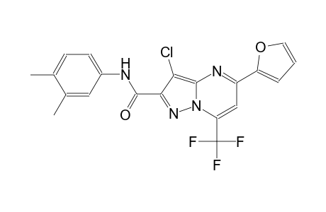 pyrazolo[1,5-a]pyrimidine-2-carboxamide, 3-chloro-N-(3,4-dimethylphenyl)-5-(2-furanyl)-7-(trifluoromethyl)-