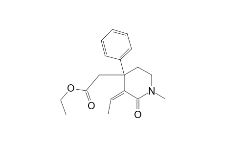 4-Ethoxcycarbonylmethyl-3-ethylidene-1-methyl-4-phenyl-2-piperidone