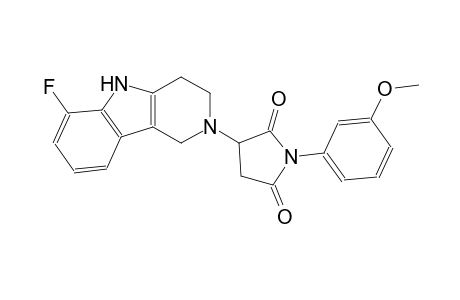 2,5-pyrrolidinedione, 3-(6-fluoro-1,3,4,5-tetrahydro-2H-pyrido[4,3-b]indol-2-yl)-1-(3-methoxyphenyl)-