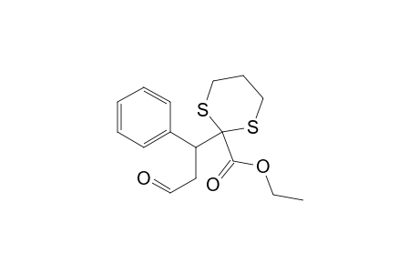 1,3-Dithiane-2-carboxylic acid, 2-(3-oxo-1-phenylpropyl)-, ethyl ester