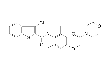 3-Chloranyl-N-[2,6-dimethyl-4-(2-morpholin-4-yl-2-oxidanylidene-ethoxy)phenyl]-1-benzothiophene-2-carboxamide