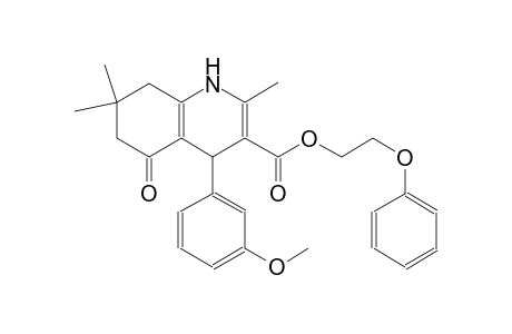 2-phenoxyethyl 4-(3-methoxyphenyl)-2,7,7-trimethyl-5-oxo-1,4,5,6,7,8-hexahydro-3-quinolinecarboxylate